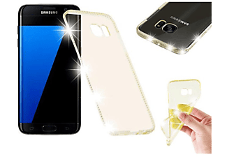 carcasa de móvil  - Funda flexible para móvil - Carcasa de TPU Silicona ultrafina CADORABO, Samsung, Galaxy S7 EDGE, oro transparente