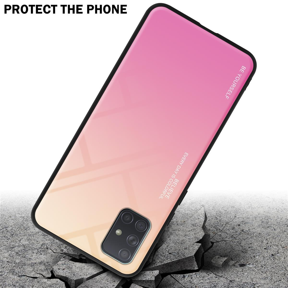 Custodia per telefono, che mostra il telefono con cemento rotto sullo sfondo.