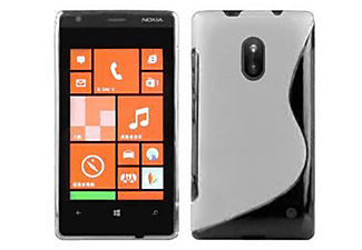 carcasa de móvil  - Funda flexible para móvil - Carcasa de TPU Silicona ultrafina CADORABO, Nokia, Lumia 620, blanco magnesio