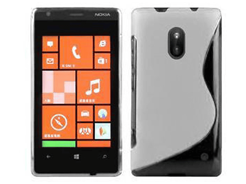 WEIß Nokia, CADORABO 620, MAGNESIUM Handyhülle, Lumia TPU Backcover, S-Line
