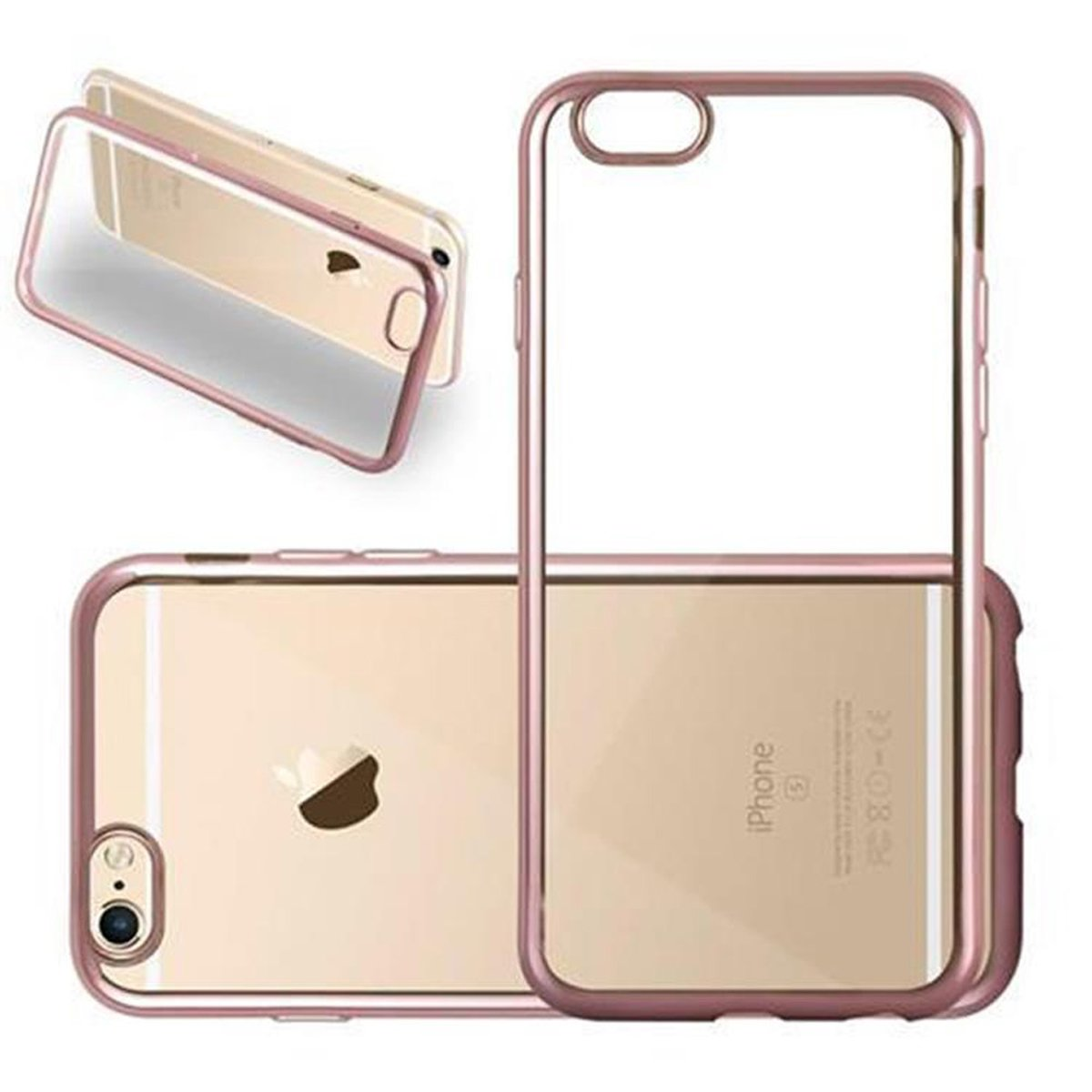 CADORABO / 6S, Ultra Apple, Hülle Chrome CHROM Design, 6 Slim GOLD iPhone Backcover, ROSÉ