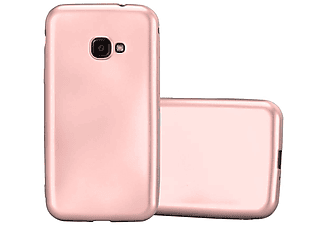 carcasa de móvil  - Funda flexible para móvil - Carcasa de TPU Silicona ultrafina CADORABO, Samsung, Galaxy Xcover 4, metallic oro rosa