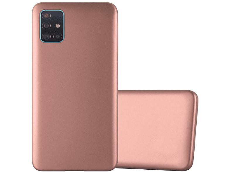 CADORABO TPU Matt Metallic Hülle, Backcover, Samsung, Galaxy A71 4G, METALLIC ROSÉ GOLD