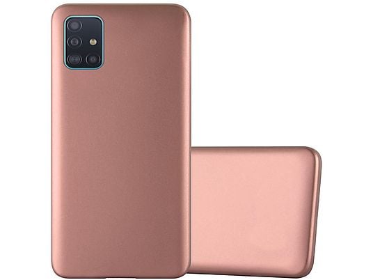 Funda - CADORABO Funda de TPU mate metalizado, Compatible con Samsung Galaxy A51 5G, METALLIC ORO ROSA