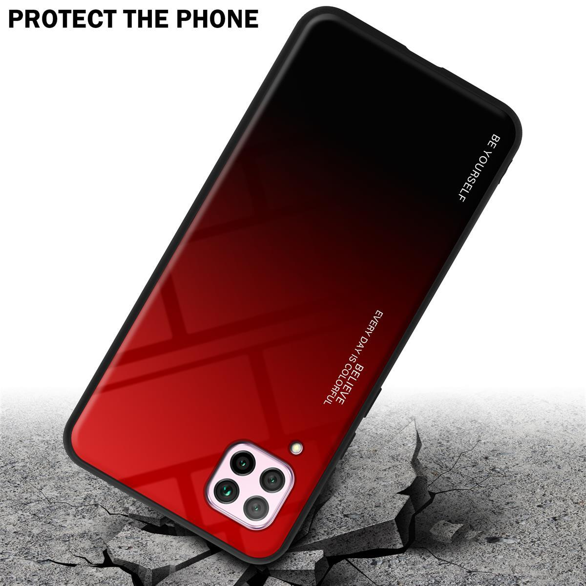 Handyhülle, die ein Telefon schützt. Das Telefon ist von einer zerbrochenen Oberfläche umgeben.