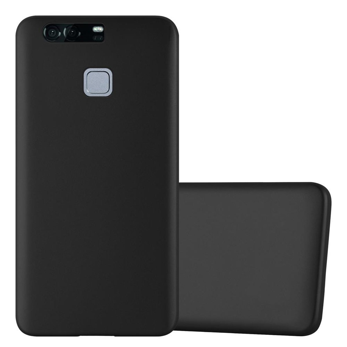 CADORABO TPU Matt Metallic Huawei, P9 METALLIC Backcover, SCHWARZ Hülle, PLUS