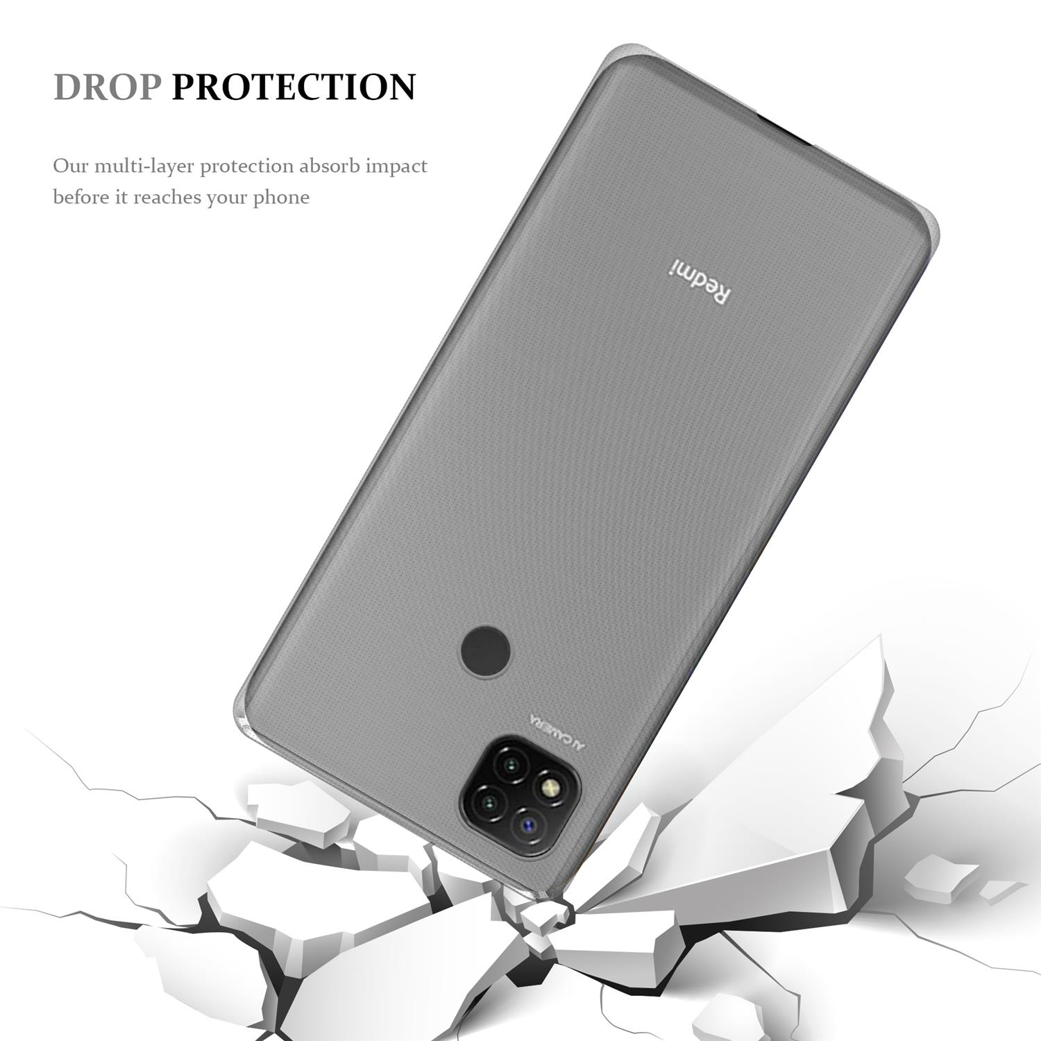 Backcover, Ultra RedMi AIR Schutzhülle, TRANSPARENT Slim VOLL TPU 9C, CADORABO Xiaomi,