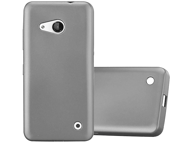 CADORABO TPU METALLIC Backcover, Lumia Hülle, Matt Nokia, 550, GRAU Metallic
