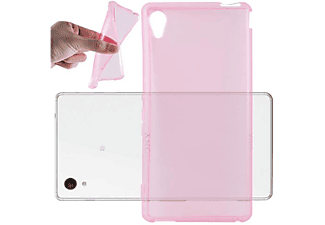 carcasa de móvil  - Funda flexible para móvil - Carcasa de TPU Silicona ultrafina CADORABO, Sony, Xperia M4 AQUA, transparente rosa