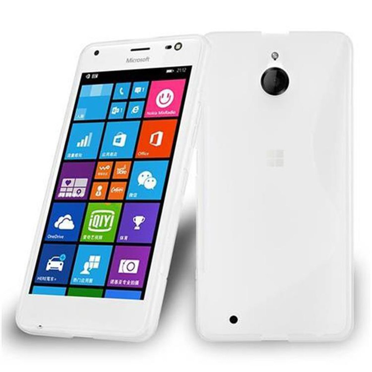CADORABO TPU S-Line Handyhülle, Backcover, Nokia, 850, Lumia HALB TRANSPARENT