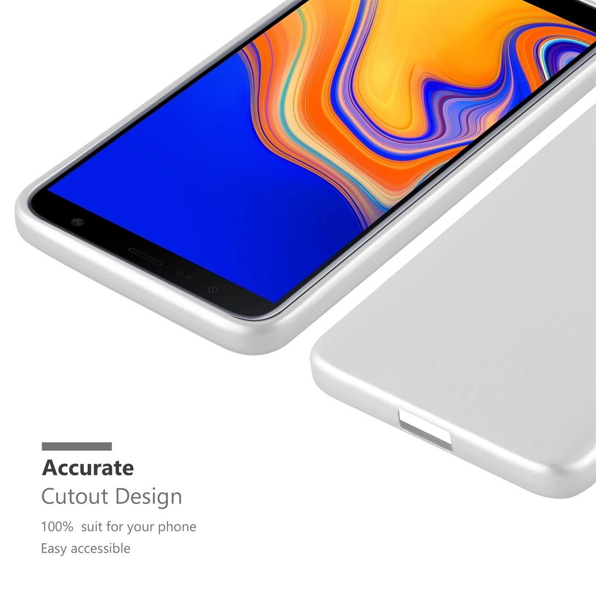 Nahaufnahme von Telefon und Hülle, zeigt das Design. Text unten: 'Accurate Cutout Design'.