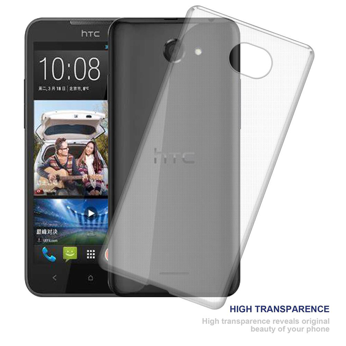 CADORABO TPU Ultra Slim 516, Schutzhülle, / TRANSPARENT HTC, AIR VOLL Desire Backcover, 316