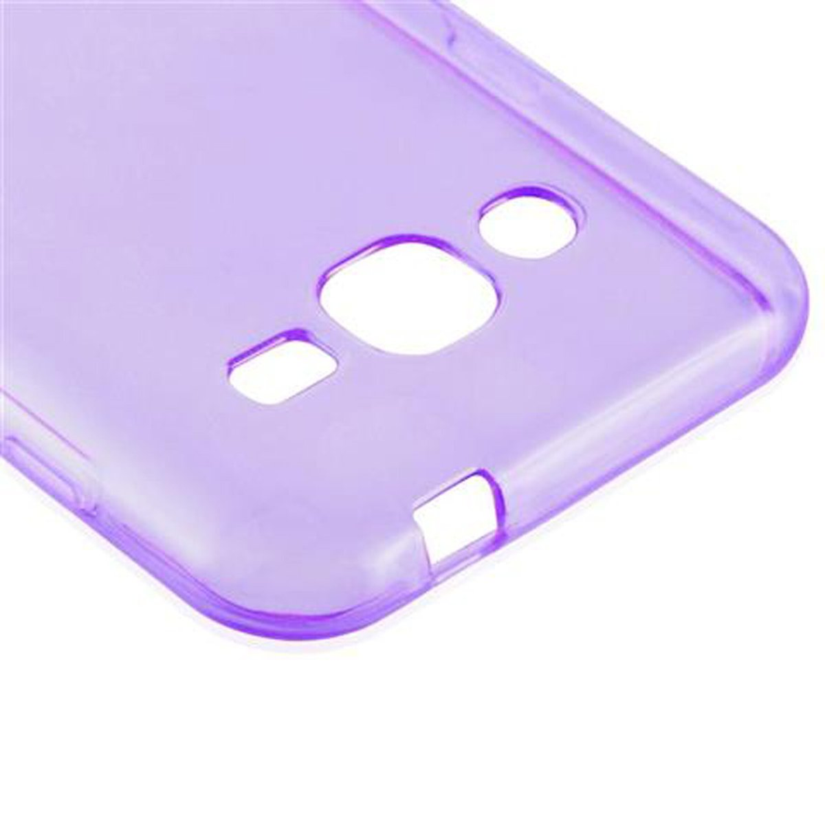 CADORABO TPU Ultra Slim Schutzhülle, LILA Backcover, Samsung, J2 AIR Galaxy TRANSPARENT 2015