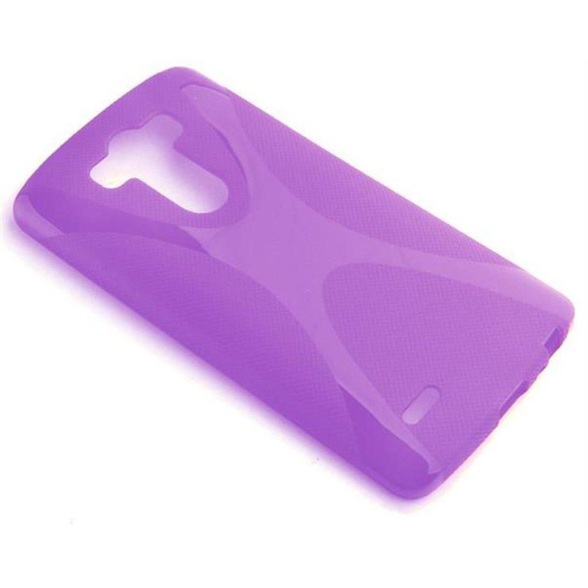 Funda de teléfono morada.