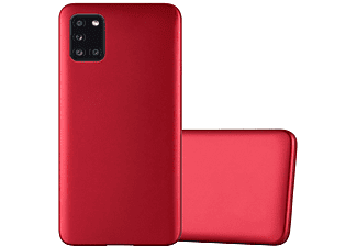 carcasa de móvil  - Funda flexible para móvil - Carcasa de TPU Silicona ultrafina CADORABO, Samsung, Galaxy A31, metallic rojo