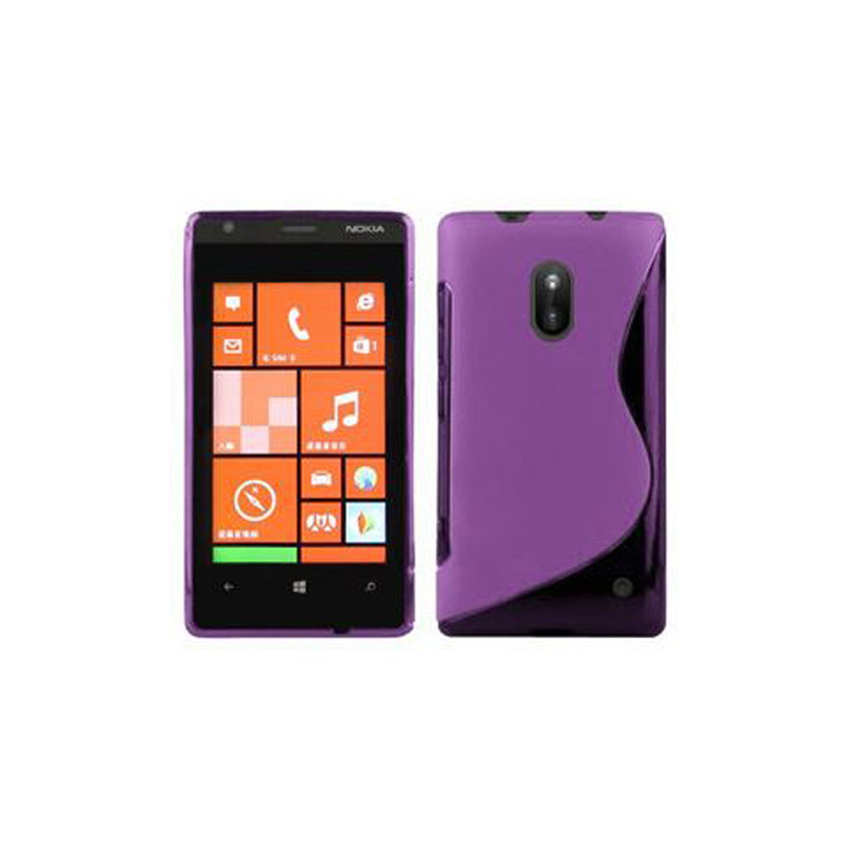 Nokia, TPU FLIEDER S-Line Lumia VIOLETT 620, Handyhülle, CADORABO Backcover,