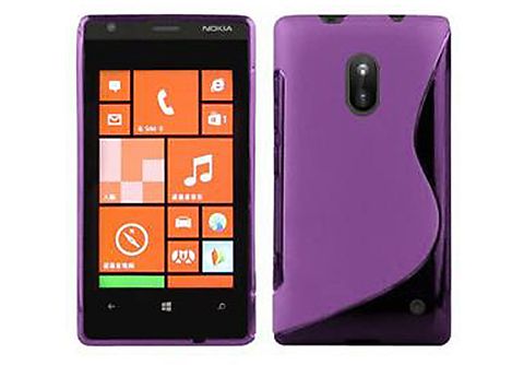 Cubierta protectora  - Funda flexible para móvil - Carcasa de TPU Silicona ultrafina CADORABO, Nokia, Lumia 620, ORQUÍDEA VIOLETA