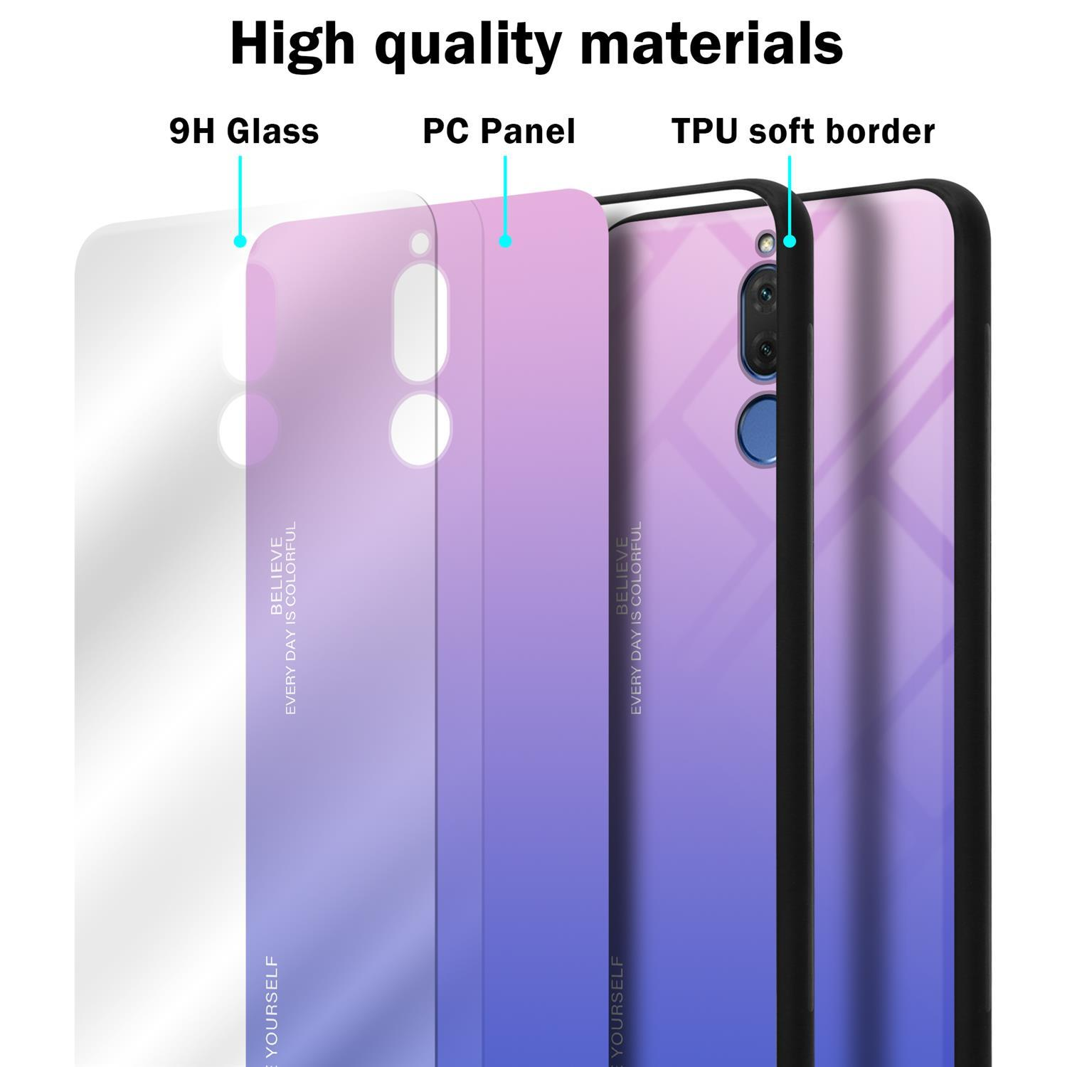 Diagramm, das 9H-Glas, PC-Panel und TPU-Weichrand zeigt. Jede Schicht ist sichtbar.