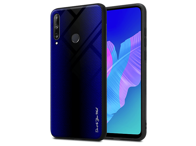 Cadorabo Estuche Copatible con Huawei Y7 2019 / Y7 Prie 2019 en Fluid Azul - Funda Protectora