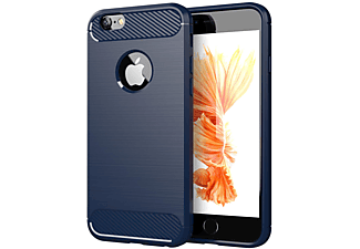 carcasa de móvil  - Funda flexible para móvil - Carcasa de TPU Silicona ultrafina CADORABO, Apple, iPhone 6 / iPhone 6S, brushed azul