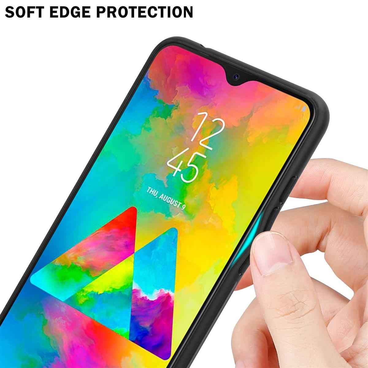 GELB Farben ROSA Galaxy Silikon aus Backcover, 2 Hülle M20, Glas, CADORABO Samsung, TPU -