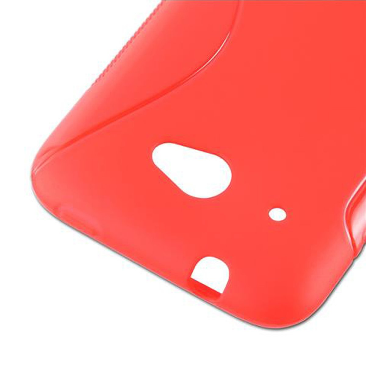 CADORABO TPU S-Line Handyhülle, Backcover, ROT INFERNO Desire HTC, 601