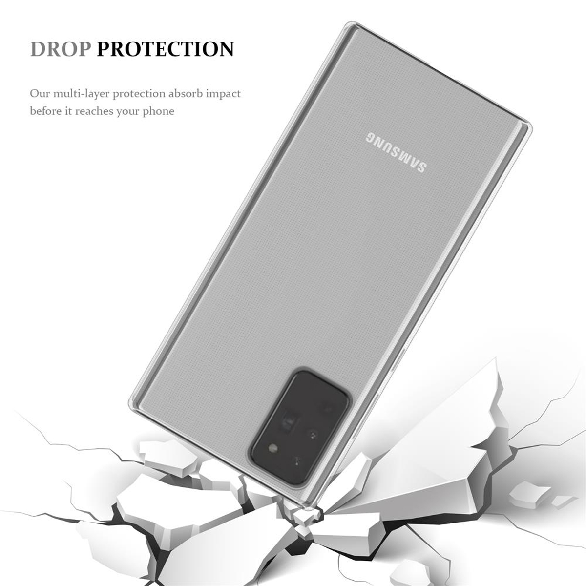 CADORABO TPU Ultra Slim PLUS, Samsung, VOLL Backcover, NOTE Galaxy Schutzhülle, TRANSPARENT 20 AIR