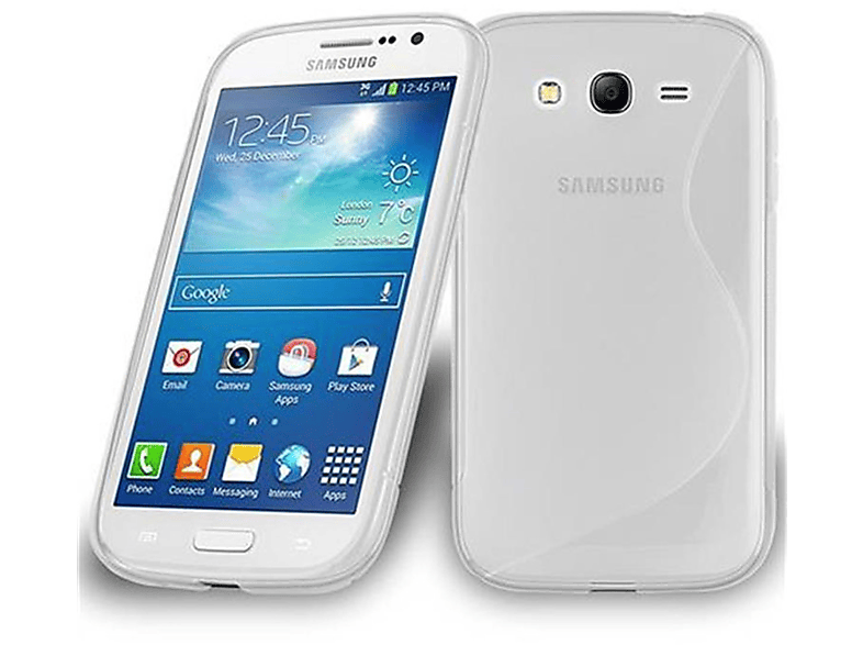 Backcover, Samsung, TPU CADORABO TRANSPARENT Handyhülle, HALB S-Line Galaxy GRAND 3,