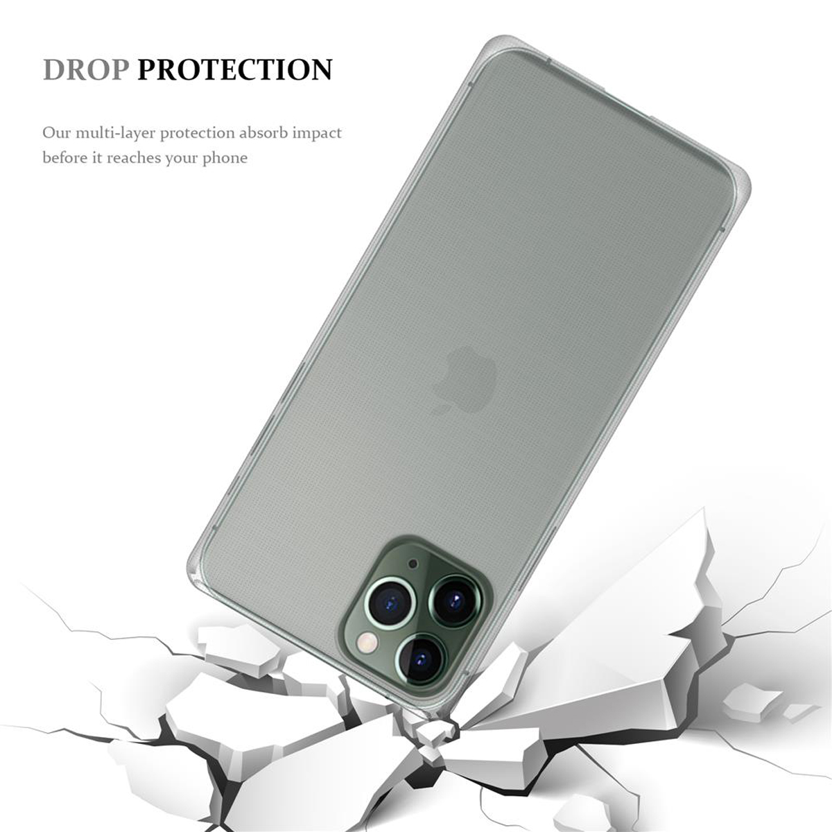 CADORABO TPU Ultra Slim / VOLL Schutzhülle, Backcover, AIR iPhone TRANSPARENT 12 PRO, 12 Apple
