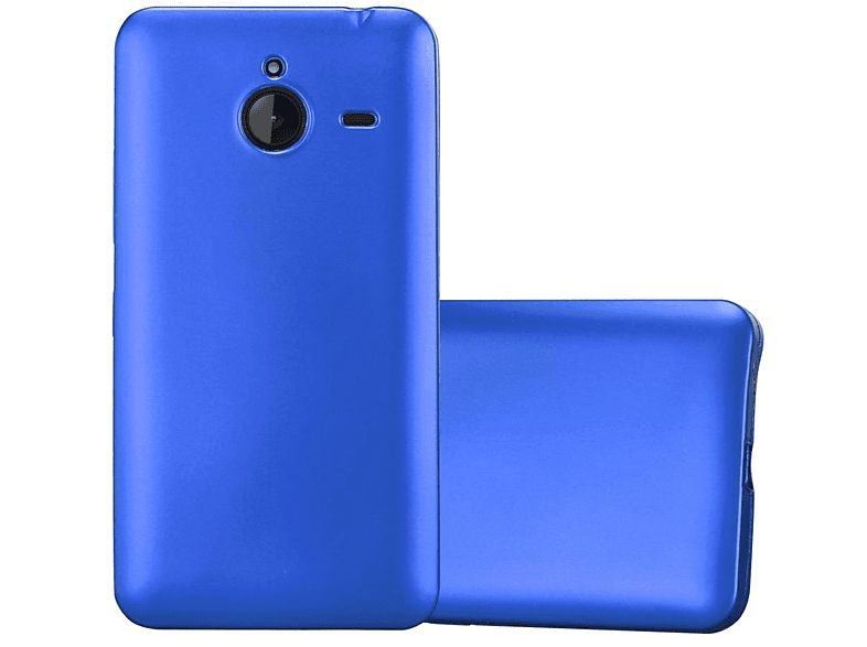 XL, CADORABO Metallic Matt BLAU Nokia, Lumia 640 Hülle, Backcover, METALLIC TPU