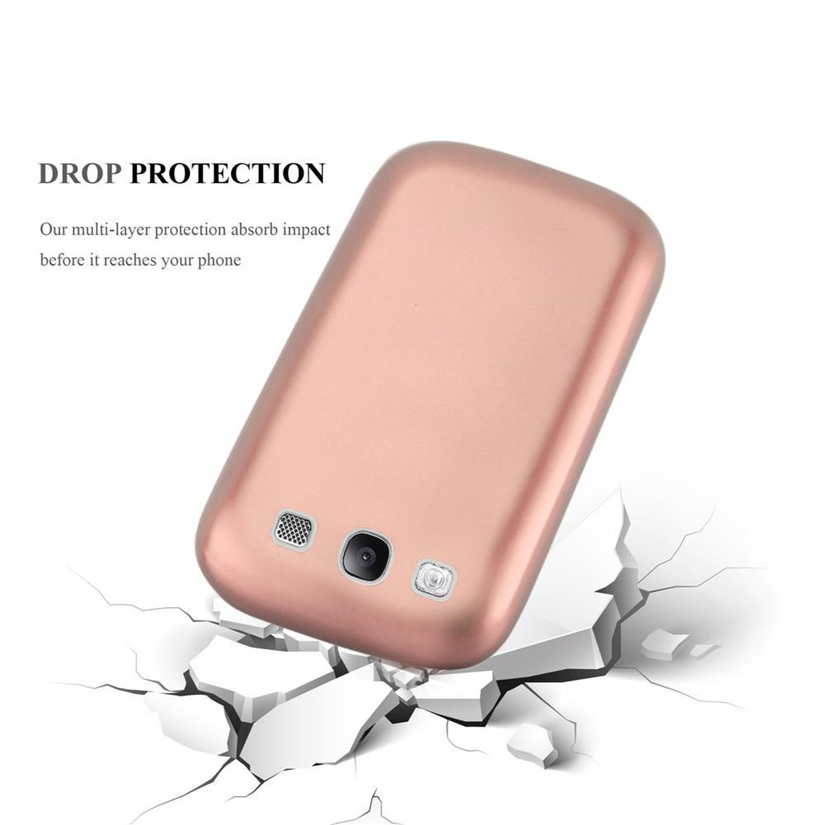 Samsung, NEO, TPU Hülle, Backcover, METALLIC CADORABO Metallic Galaxy GOLD ROSÉ Matt S3 / S3