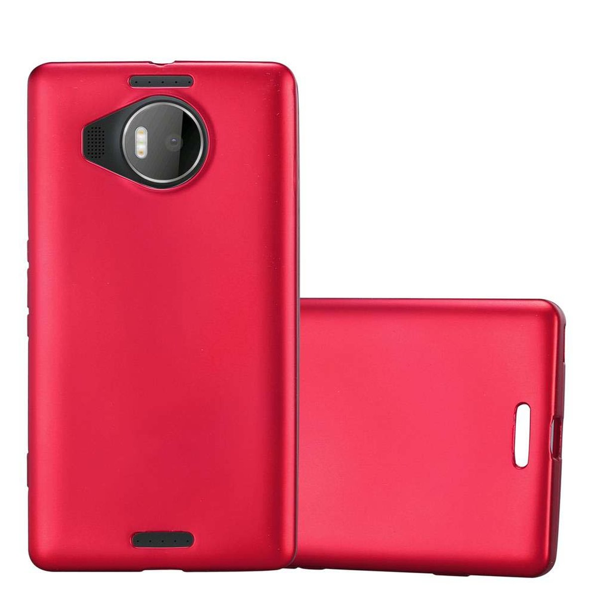 Nokia, CADORABO ROT Matt Metallic Hülle, XL, Backcover, METALLIC Lumia 950 TPU