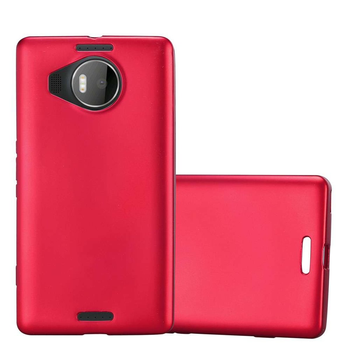 TPU Backcover, Matt 950 Metallic Nokia, CADORABO Hülle, XL, ROT METALLIC Lumia