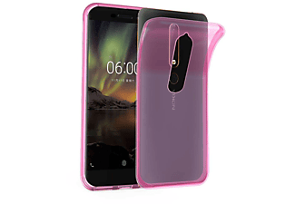 carcasa de móvil Funda flexible para móvil - Carcasa de TPU Silicona ultrafina;CADORABO, Nokia, 6.1 2018, transparente rosa