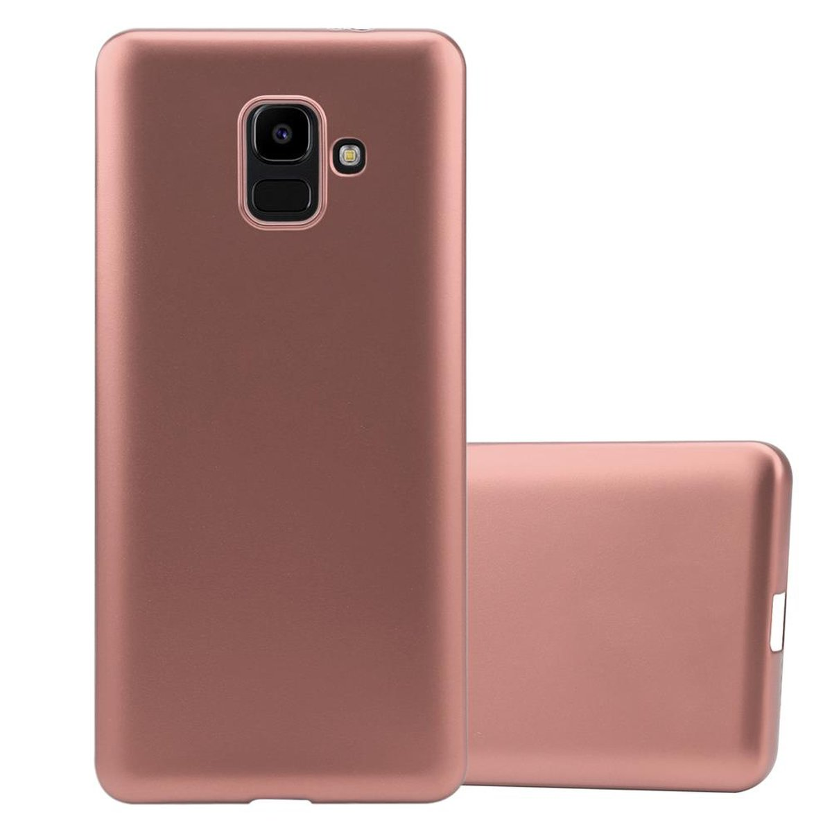 Samsung, Hülle, ROSÉ Matt Galaxy TPU GOLD CADORABO Backcover, METALLIC J6 2018, Metallic