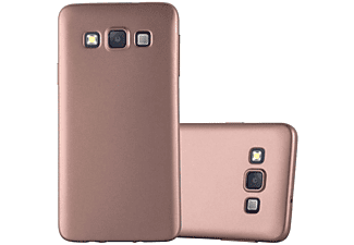 carcasa de móvil  - Funda flexible para móvil - Carcasa de TPU Silicona ultrafina CADORABO, Samsung, Galaxy A3 2015, metallic oro rosa