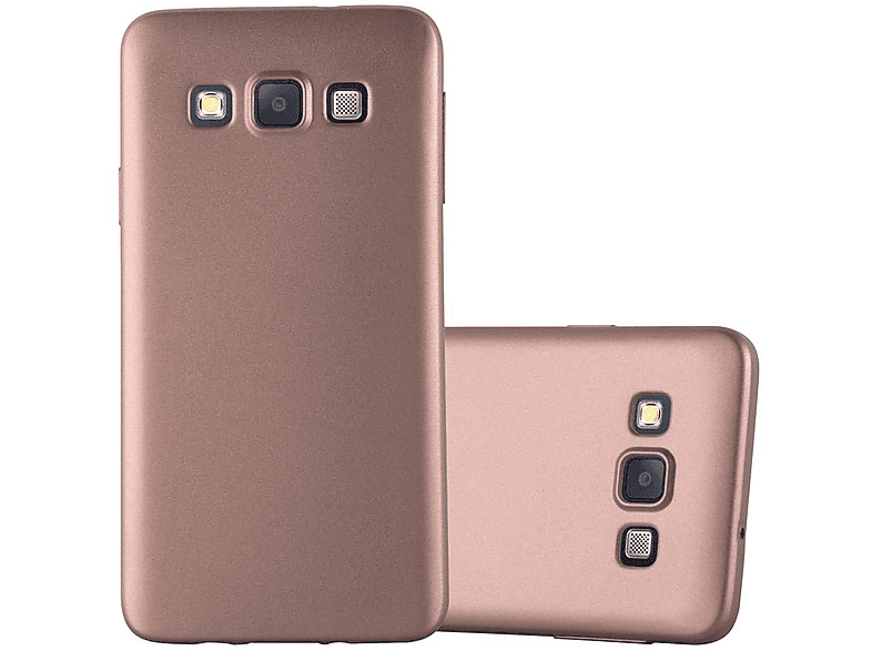 CADORABO TPU Matt Metallic Backcover, Galaxy A3 ROSÉ Samsung, METALLIC GOLD Hülle, 2015