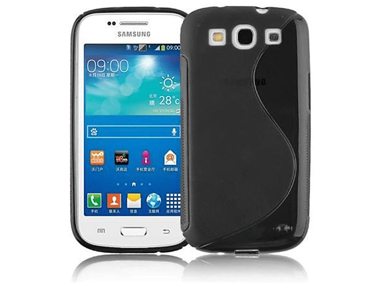 CADORABO TPU Samsung, 3, Backcover, TREND SCHWARZ OXID Handyhülle, Galaxy S-Line
