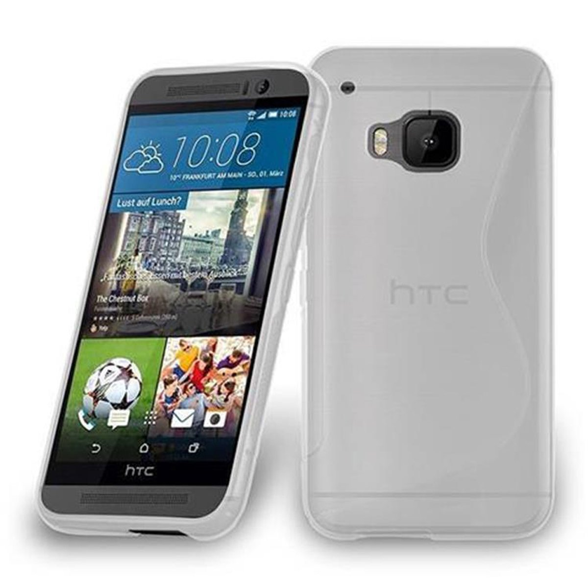 HALB ONE CADORABO PLUS Handyhülle, ME, M9 S-Line HTC, / TPU TRANSPARENT ONE Backcover,