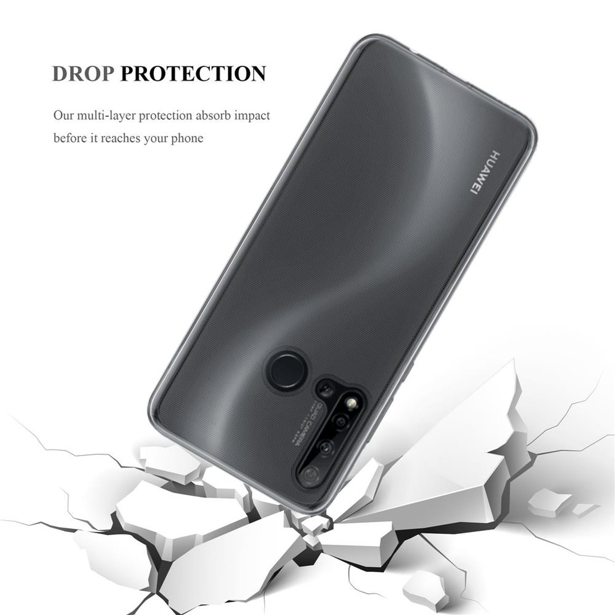 CADORABO TPU Ultra Slim P20 VOLL LITE 2019, Schutzhülle, NOVA 5i TRANSPARENT Backcover, AIR Huawei, 