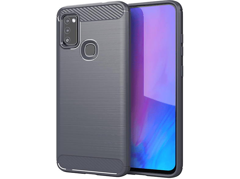 CADORABO TPU Ultra Slim Carbon Hülle, Backcover, Samsung, Galaxy M51, BRUSHED GRAU