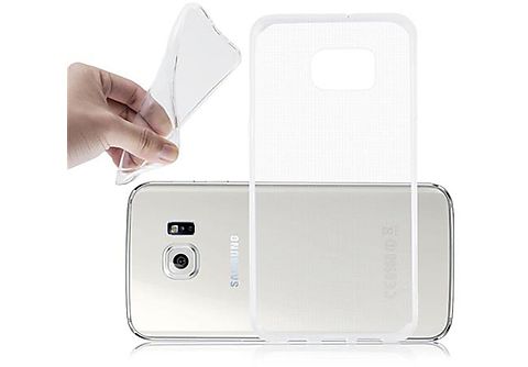 carcasa de móvil  - Funda flexible para móvil - Carcasa de TPU Silicona ultrafina CADORABO, Samsung, Galaxy S6 EDGE PLUS, transparente