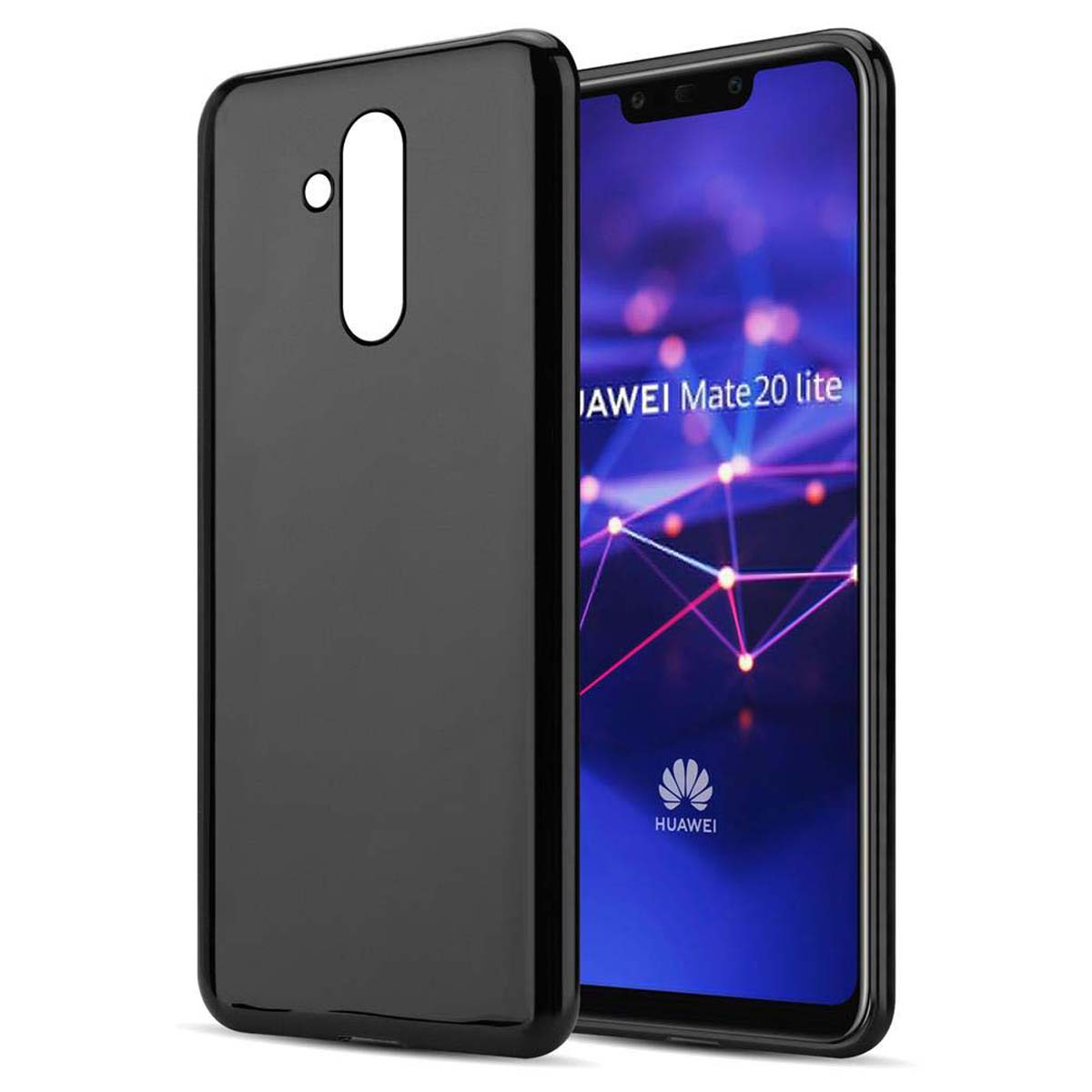 Custodia Cadorabo Per Huawei Mate 20 Lite – Cover Morbida In Silicone TPU Nero, Sottile 1,2mm Antiurto