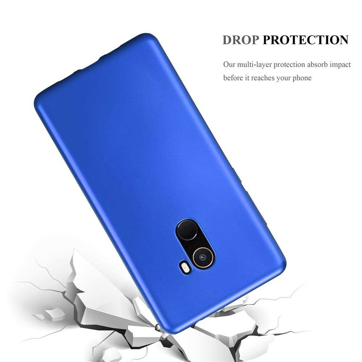 CADORABO TPU Matt Metallic METALLIC Backcover, Mi Hülle, 2, BLAU MIX Xiaomi