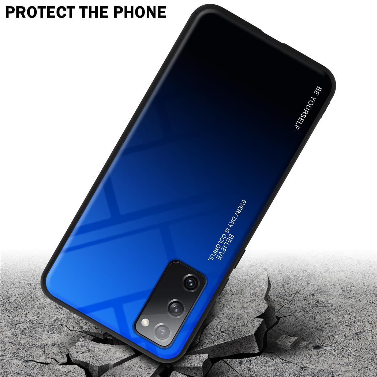 Glas, Hülle - CADORABO SCHWARZ 2 FE, TPU Silikon Farben Samsung, BLAU S20 aus Galaxy Backcover,