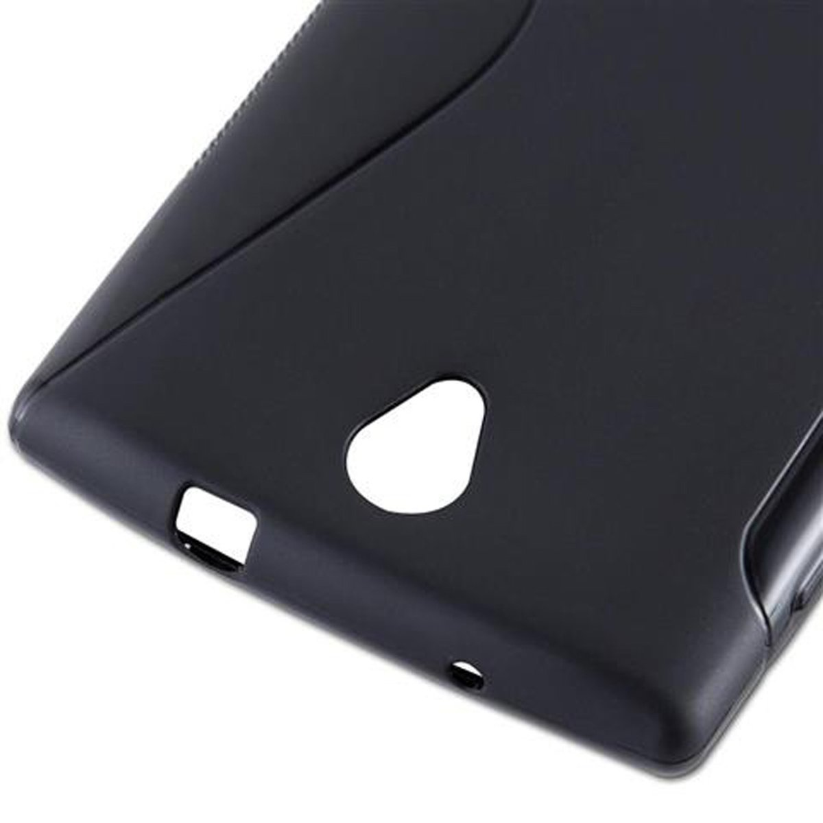 OXID 2, CADORABO SCHWARZ Backcover, TPU ZTE, S-Line ZMAX Handyhülle,