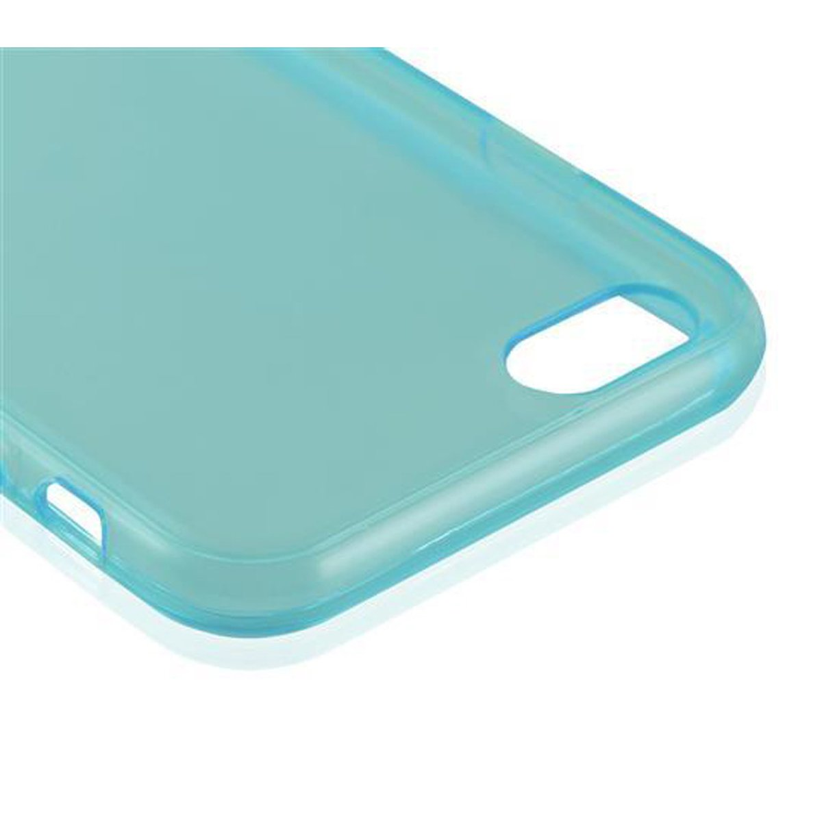 CADORABO TPU Ultra Slim AIR PLUS, Backcover, BLAU 6 / 6S iPhone Schutzhülle, TRANSPARENT Apple, PLUS