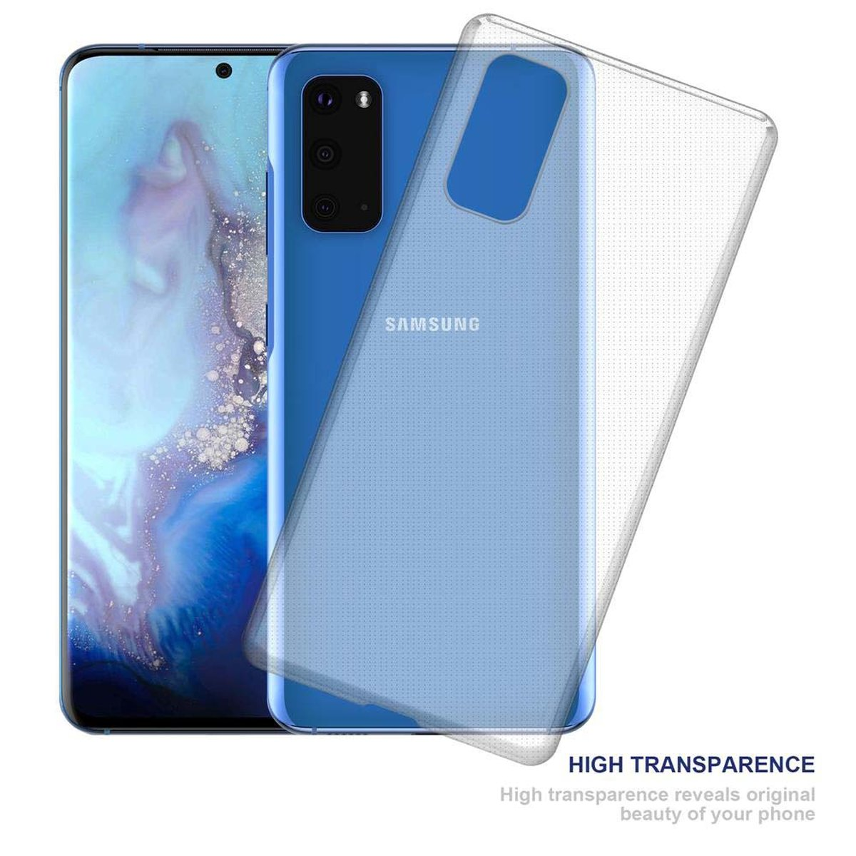 Samsung, TRANSPARENT Galaxy CADORABO Slim Backcover, Ultra VOLL Schutzhülle, AIR TPU S20,