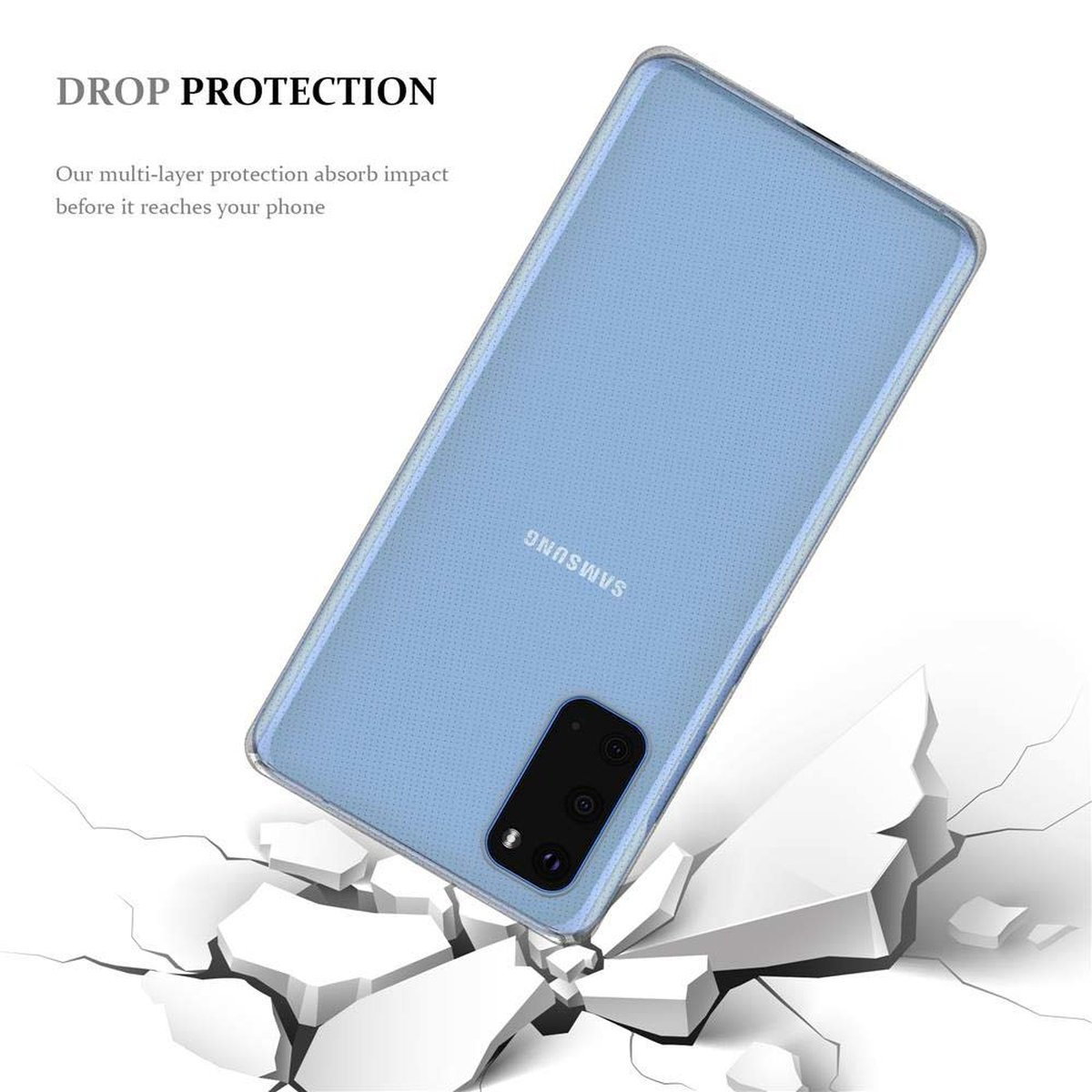 VOLL Schutzhülle, Samsung, CADORABO TPU Slim Backcover, Ultra Galaxy TRANSPARENT S20, AIR