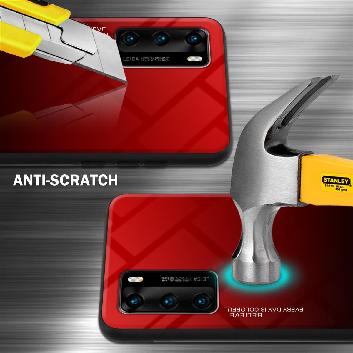 Custodia del telefono testata con un coltello e un martello. Protezione antigraffio.